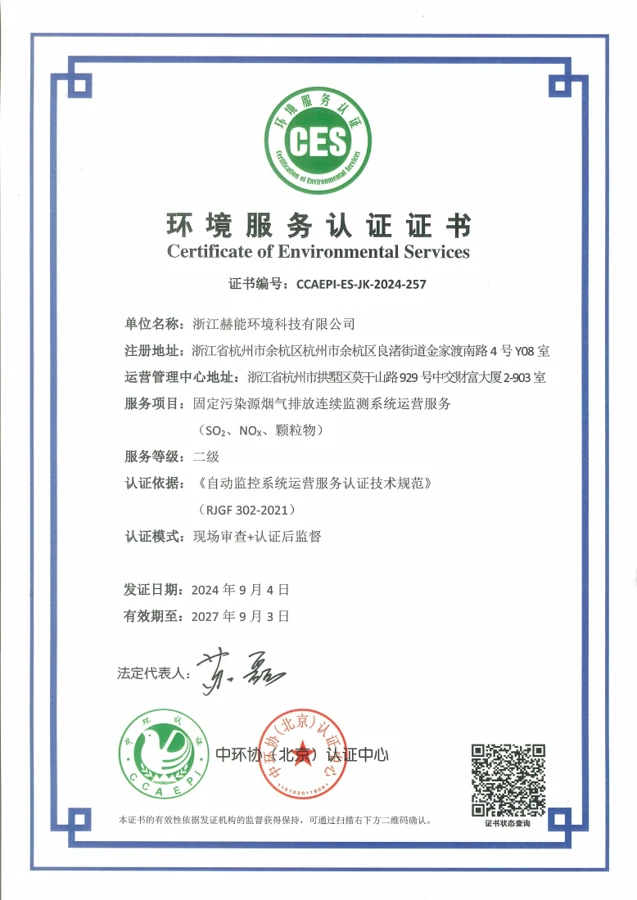 Environmental services · CEMS operation (Level 2)