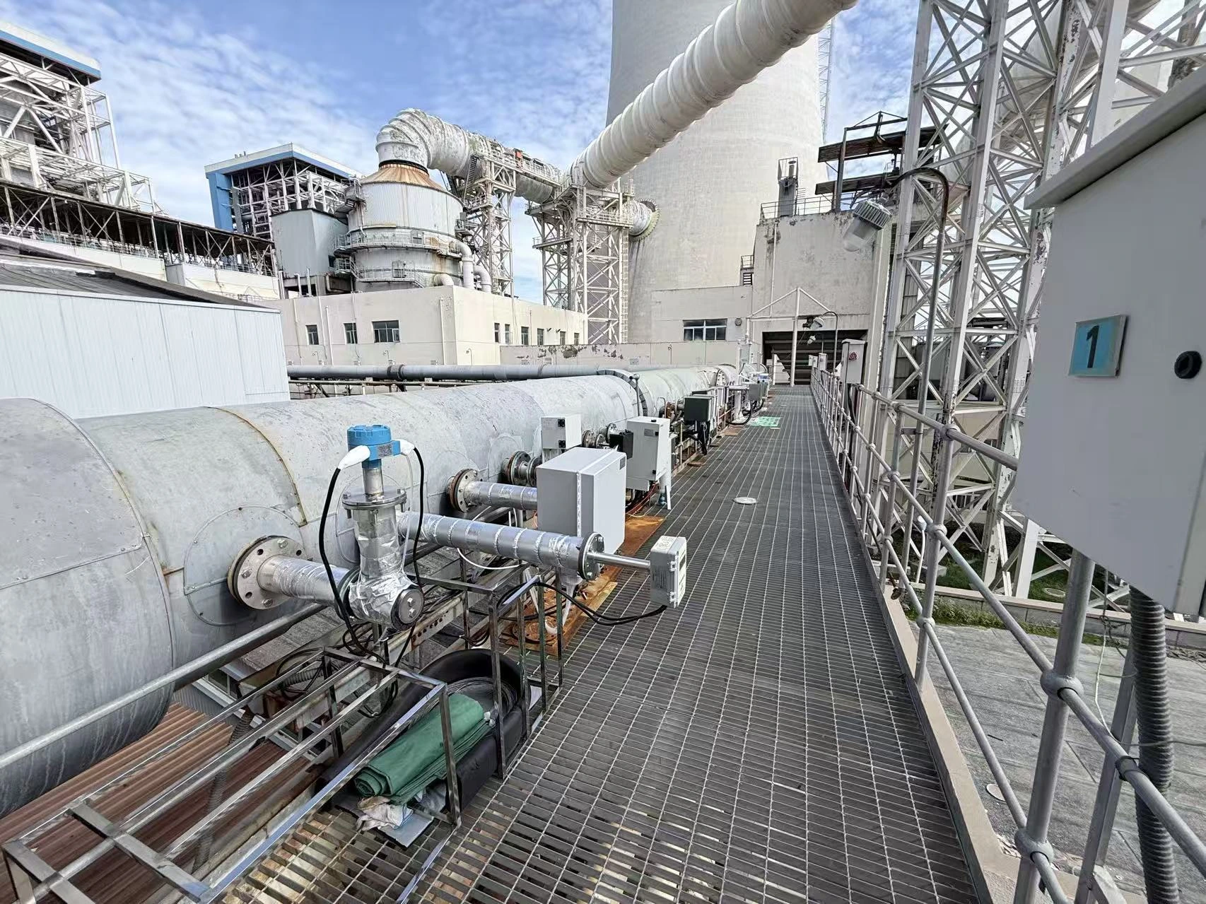 Customer photograph of sampling and monitoring equipment at an industrial site